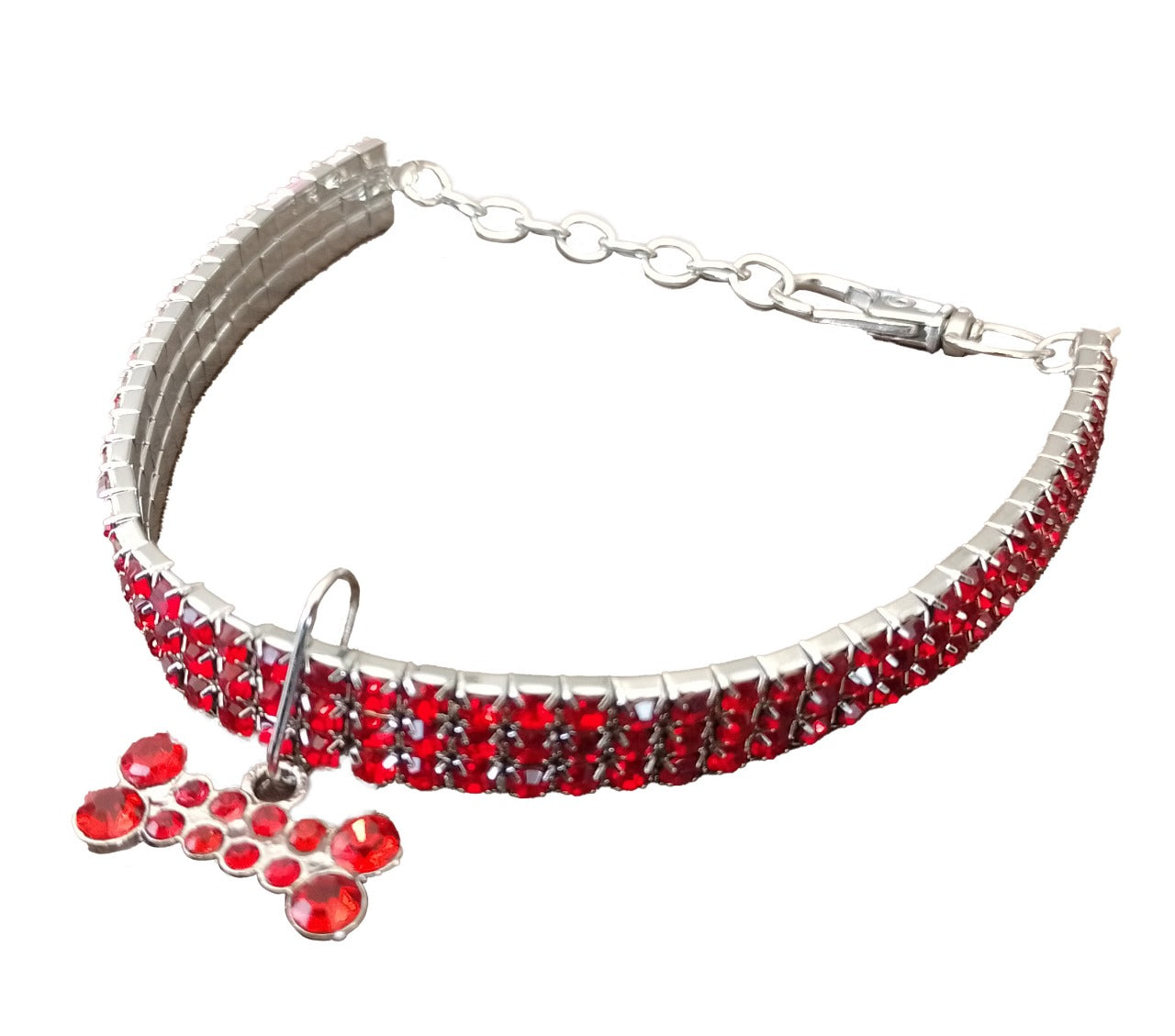 Collar huesito diamantes para perros y gatos