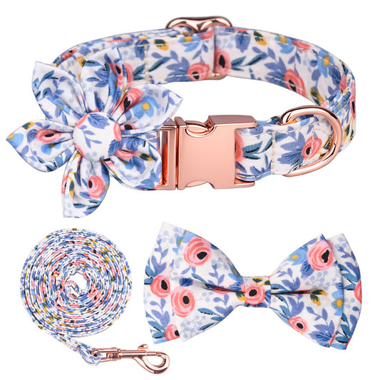 Set collar y Traílla flor