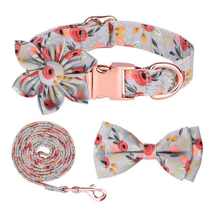 Set collar y Traílla flor