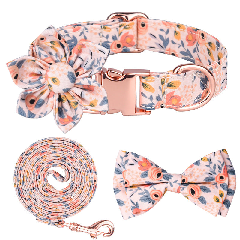 Set collar y Traílla flor