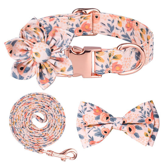 Set collar y Traílla flor